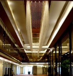 Custom k9 crystal deco hotel lobby large project chandelier