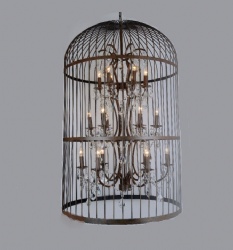 Antique Vintage Restaurant decorative iron birdcage chandelier