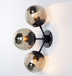 Modern decro glass shade wall sconce