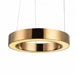 Golden Iron LED Ring Circular LED Hanging Light