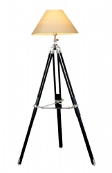 UL Industrial decoration Iron Wood Tripod Floor Lamp