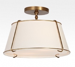 Luxury hotel metal modern fabric shade round ceiling lamps