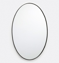 Hotel Bathroom decorative black oval wall mirror